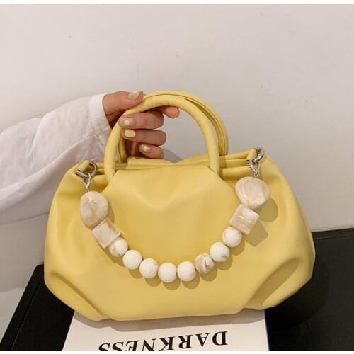 2021 Womens Cloud Bag Yellow Green White Clutch Purse And Handbag Retro Shoulder Bags Luxury Ladies Soft Leather Crossbody Bag