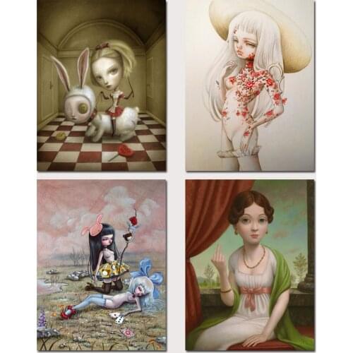 Mark Ryden Mark Ryde 1 Panel Abstract Wall Art Oil Painting Poster Canvas Painting Print for Living Room Home Decor 22