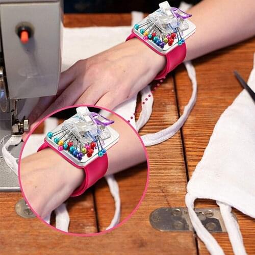 1PC Magnetic Wrist Band Pin Holder Silicone Slap Bracelet Hairdresser Wrist Strap Pin Cushion Tool Wristband