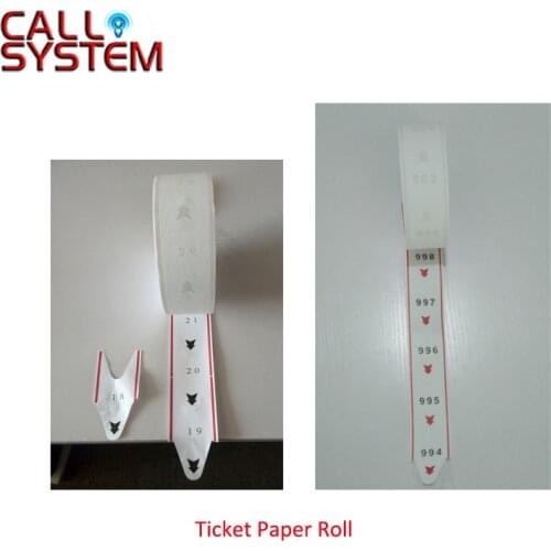 10roll/pack Tickets Paper Roll for ticket dispenser used in Queue Calling System with 2000pcs number