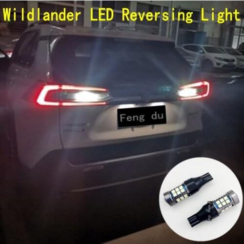 2pcs For 2020 2021 Toyota Wildlander Reversing Light High Bright LED Car Auxiliary Bulbs Back wave light W16W T15 6000K Refit