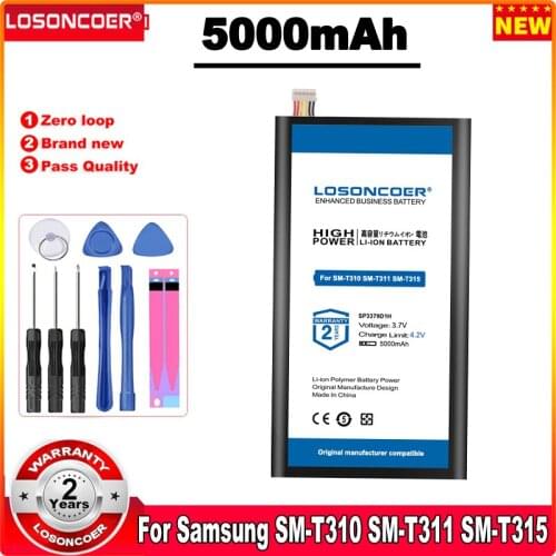 LOSONCOER 5000mAh SP3379D1H Tablet Battery For Samsung Galaxy Tab 3 8.0 T4450 SM-T310 SM-T311 SM-T315 Galaxy Tab 4 Tablet PC