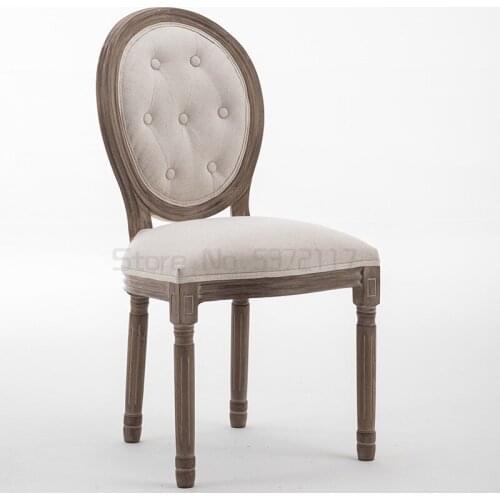 American solid wood chair retro dining chair rattan net back bed and breakfast bar cafe old rustic leisure armchair