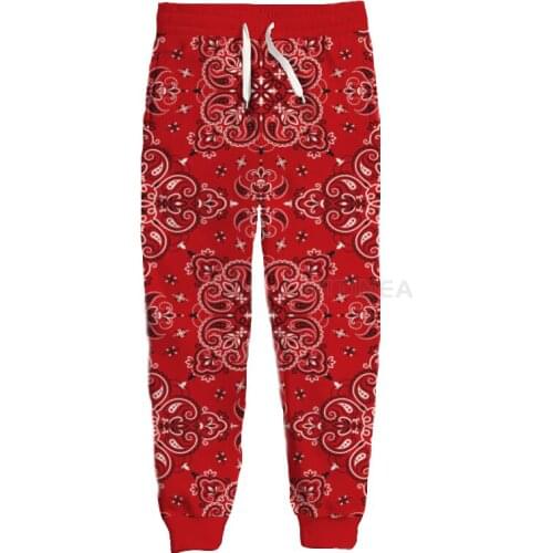 New Fashion Bandana Graphic Spring Autumn Winter Hip Hop Casual Brand 3D Print Paisley Pants Polyester v7
