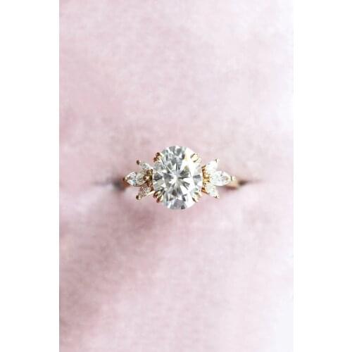 White Cz Zircon Rose Gold Plated Adjustable Size Women Ring Bright Attractive Special