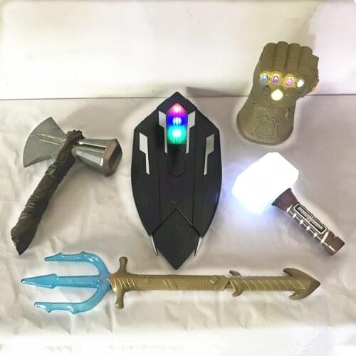 Hasbro Avengers 4 Thanos Infinite Gloves Thor Ax Captain Americas Shield Cosplay Figurine Dolls Toy PVC Action Figure Kids Gift