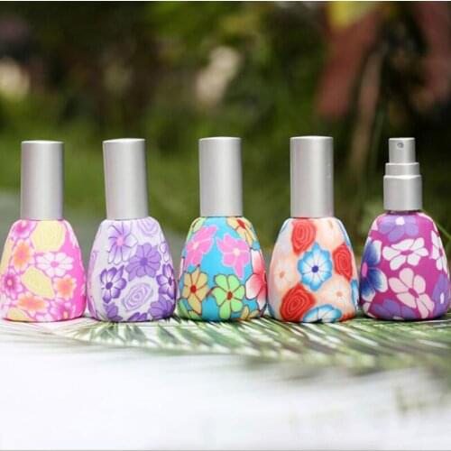 Spray Bottle Polymer Clay Perfume Bottle 13Ml Containers Vials Roller Ball Bottles Cork Lid Airbag Bottle Perfume Jars 25pcs/lot