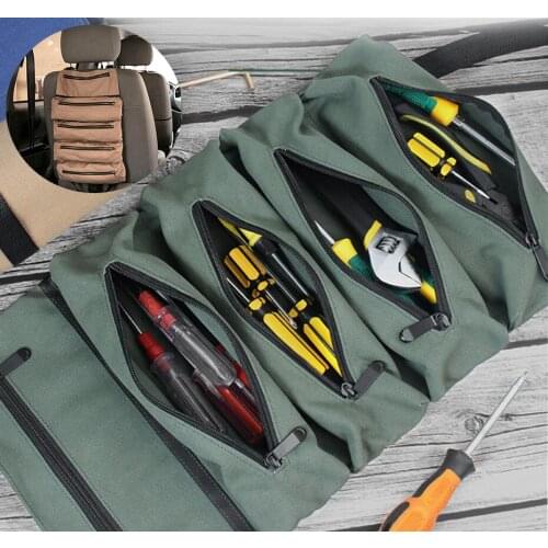 Canvas Tool Hanging Bag Car Kit Multi Function Car Storage Kit Repairs Handbags The Starter Tool Pliers Hold The Hanging Bag