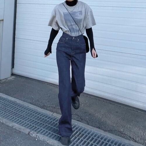 Jamiela Y2k Flare Jeans Vintage Women Clothes Indie Aesthetic Stretch Jeans Blue Denim Pants Harajuku