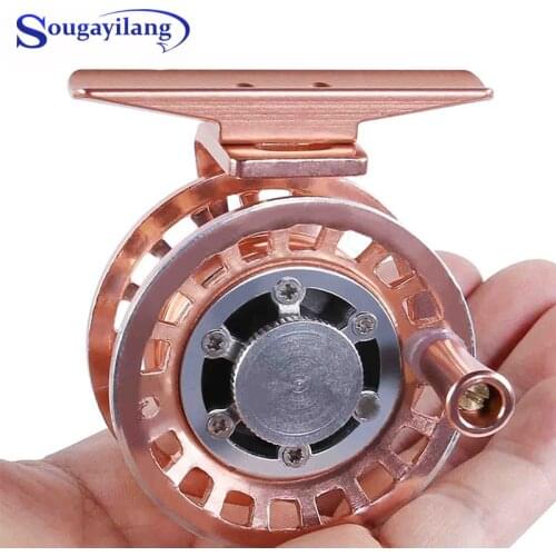 Sougayilang Full Metal High Quality Ultralight Weight Ice Fishing Reel Portable Raft Ice Spinning Travel Boat Fishing Tackle