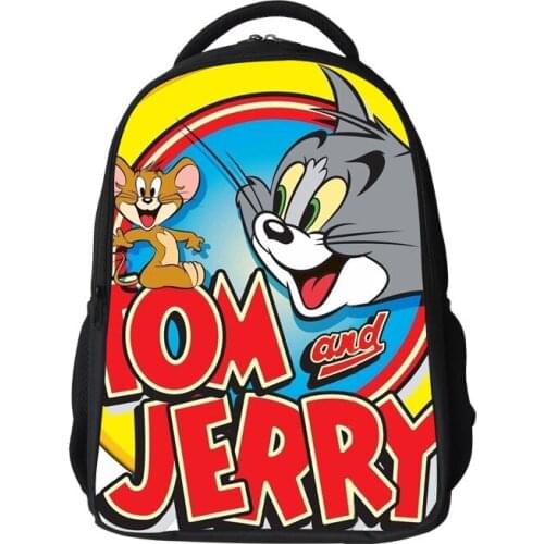 Classic Cartoon Cat and Mouse Tom Jerryed Backpack Kids Favor Digital Printing Knapsack Schoolbag Back To School Birthday Gifts