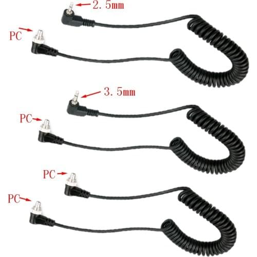 PC-2.5mm PC-3.5mm PC-PC head turn flash PC synchronous line PC line lead flash line