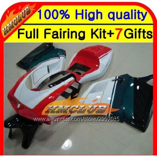 Body For DUCATI Red white green 96 97 98 99 00 01 02 748 916 996 998 1996 1997 1998 Red blk 2000 2001 2002 5HM63 96-02 Fairing