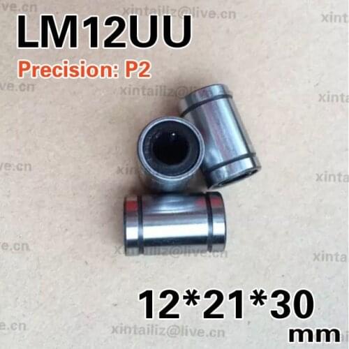 [LM12UU-P2]10PCS Free Shipping LM12UU LM122130 Linear bearing turning-lathe machine bearing 12mm*21mm*30mm