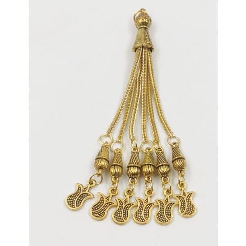 Metal tassel Tasbih Golden pendant Muslim Turkish DIY accessories materials