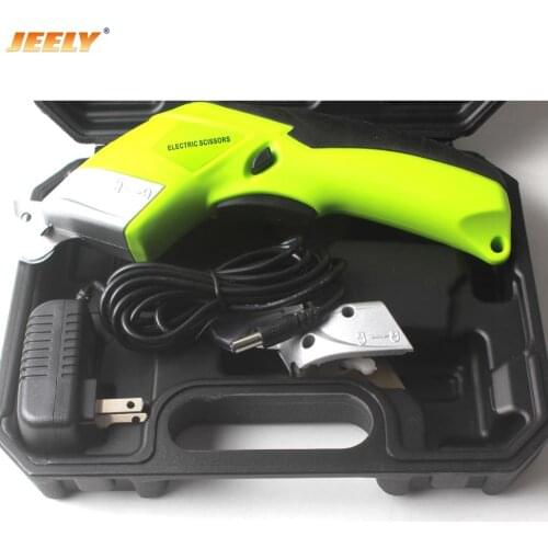 JEELY Multipurpose 100V-240V Electric Hand Scissors for Leather Cloth Cutting Cordless Chargeable Fabric