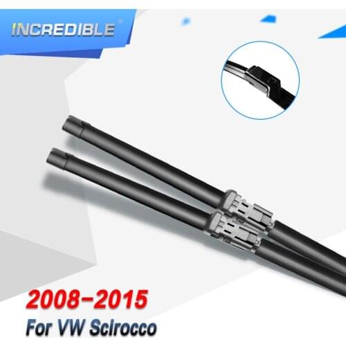 INCREDIBLE Wiper Blades for Volkswagen VW Scirocco Fit Push Button Arms 2008 2009 2010 2011 2012 2013 2014 2015