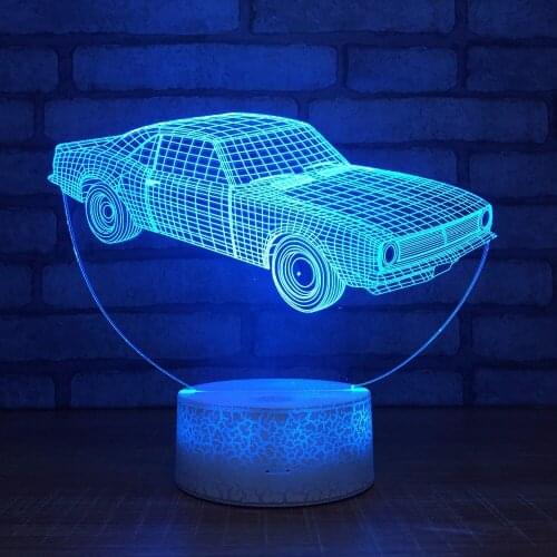 7 Color Changing Novelty 3D Visual Car Shape Night Light LED Desk Table Lamp With 5V USB Power Lamp as Home Bedroom Decorations