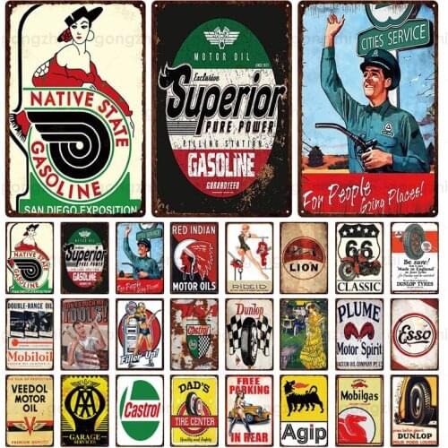 Original State Gasoline Decor Metal Tin Sign Vintage Chic Metal Retro Plaque Poster Car Home Decor Garage Bar Club Wall Sticker