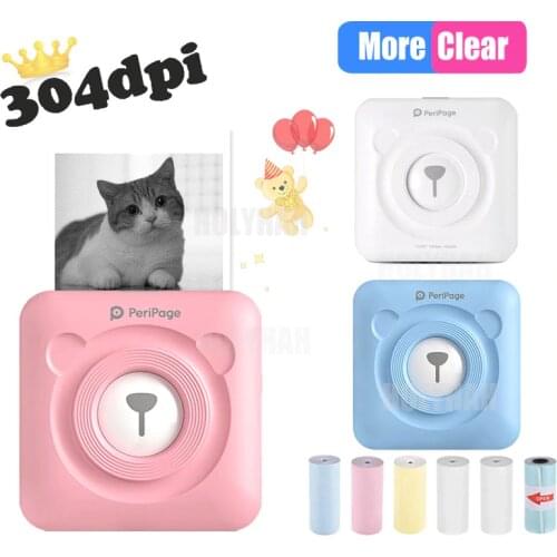 Peripage Pocket Mini Portable Bluetooth Printer 58mm Phone Photo Wireless HD Thermal Label Printer For Android iOS Phone