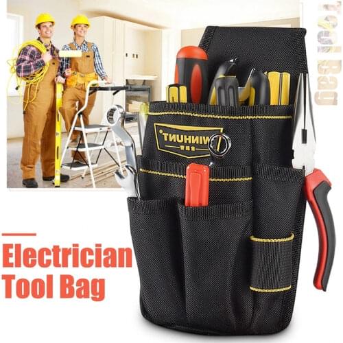Electrician Tool Waist Bag Maintenance Pouch Bag Oxford Cloth Tool Belt With Adjustable Belt