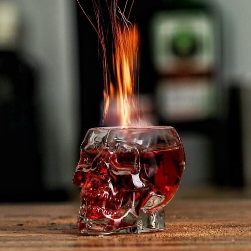 150ML Skull Crystal Skull Beer Glass Personality Bar Transparent Glass Shot Glasses Set Tequila Shots Glass Champagne Glasses