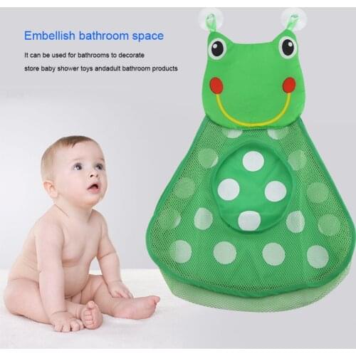 Baby Shower Bath Toys Little Duck Little Frog Kids Toy Storage Mesh with Strong Suction Cups Toy Bag Net Bathroom Organizer