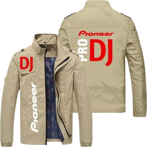 New 2021 Spring Autumn Men Pioneer Pro DJ Logo Stand Collar Casual Sweatshirt Long Sleeve Zipper Cardigan Man Jacket 5 Colors