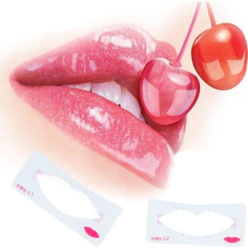 3pcs Lip Liner Stencil Template Painted Lips Card 3 Models Lip Stencils Lipliner Model Lip Make up Tools Beauty Accessories