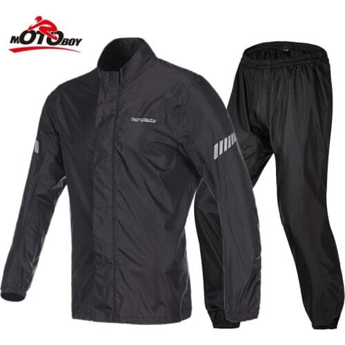 Ultra-thin man MOTOBOY motorcycle raincoat trousers suit waterproof Motocross jacket pants night Reflective S M L XL XXL XXXL