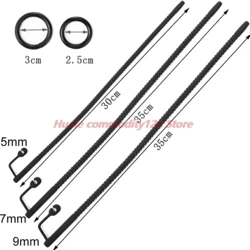 New 5/7/9mm Urethral Sound Catheter Silicone Penis Plug Sounding Urethral Dilators Male Chastity Device Sex Masturbation