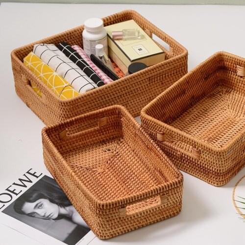 Vietnam in the fall of the cane makes up bin receive hand-woven basket bin desktop receive a box