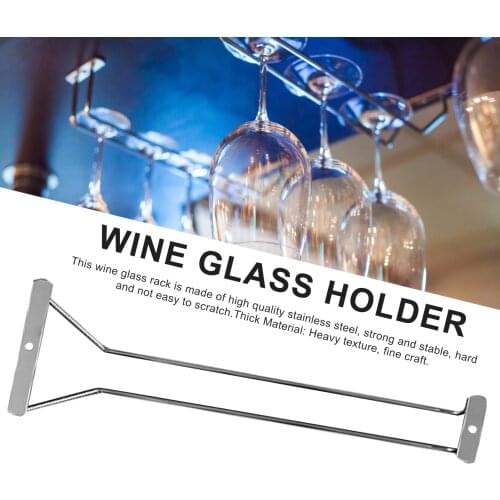 Wine Glass Hanger Rack Stemwares Glasses Home Bar Pub Holder Stainless Steel Hanging Goblet Holder Home Storage Supplies