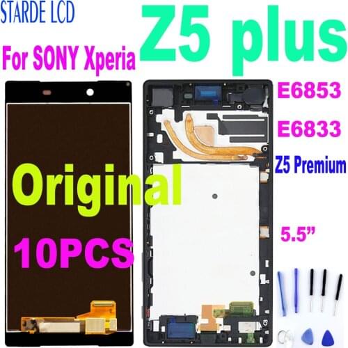 10PCS For SONY Xperia Z5 plus LCD Display Touch Screen Digitizer Assembly For Sony Xperia Z5 Premium Z5P Z5 Plus E6833 E6853