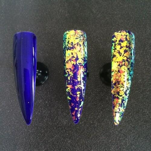 1 box White Chameleon Flakes Chrome Pigment Nail Powder Glitter Sequins Nail Art Decoratio Tips Gel Nail Polish Manicure 0.1g