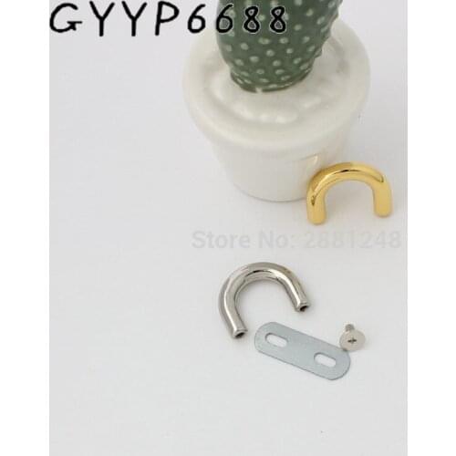 10pcs 15mm k gold plating processing leather handbag aglet twist lock screw arch bridge decorative accessories