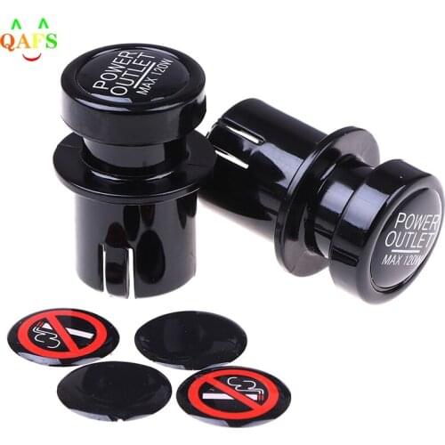 2pcs Auto Car 12V Power Socket Lighter Cigarette Outlet Cover Cap