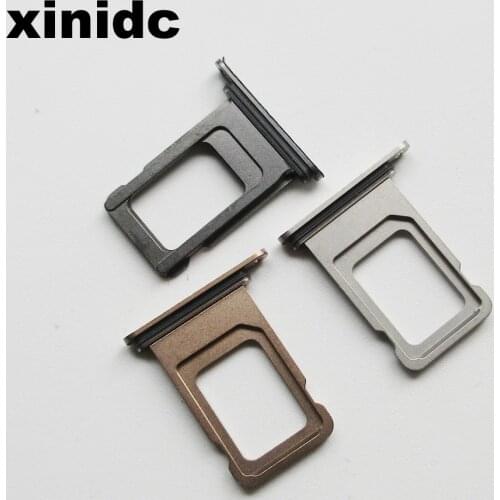 Xinidc 20pcs Dual/Single SIM Card Reader Connector Socket Tray Holder Slot Module for iPhone XS Max with Rubber replacment Parts