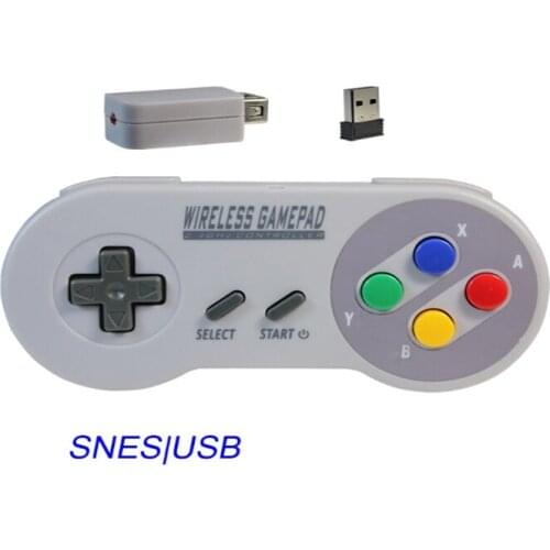 200pcs/lot 2 in 1 kit NES USB Wireless Controller Gamepad Classic MINI For NES computer PC TV box