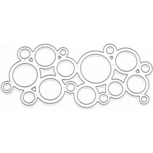2021 New Chain Bubbles Circle Frame Metal Cutting Dies Craft Die Cut for Card Making Scrapbooking Stencil Wedding Decoration