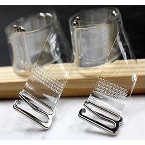 3Pairs Metal Buckle Bra Straps Belt Womens Elastic Transparent Silicone Adjustable Invisible Intimates Women Accessories