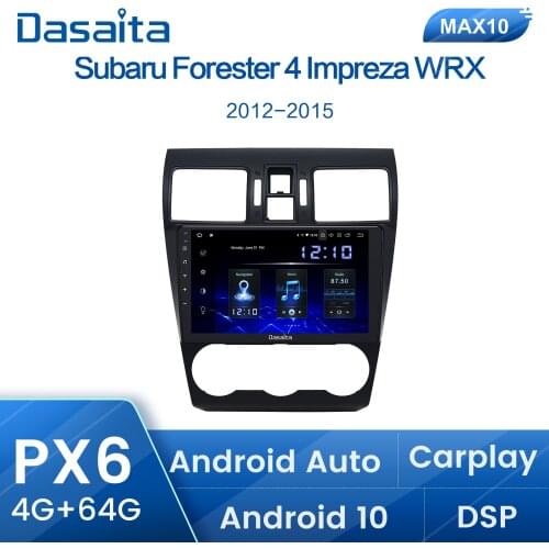 Dasaita Autoradio Car Android 10.0 for Subaru WRX GPS 2013 2014 2015 Bluetooth 9" IPS Multi Touch Screen navigation 64G ROM