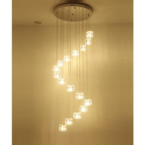 Decorative Pendant Lighting Fixtures Stairway Hanging Light Suspension Luminaire Pendant Lamps Glass Ball Pendant Lights stair