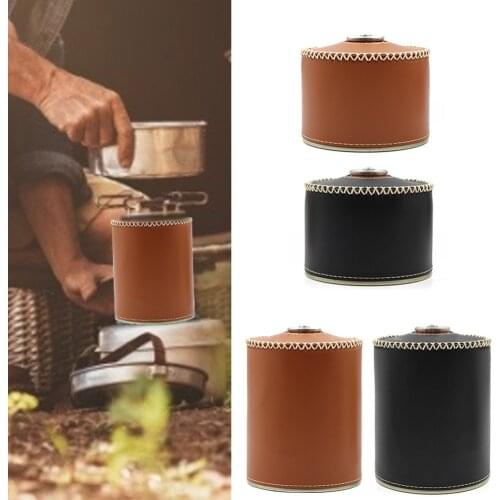 Gas Tank Leather Case 450/230g Gas Tank Protective Case Fuel Cylinder Storage Bag Durable Canister Cover Bag Gas Storage Cover