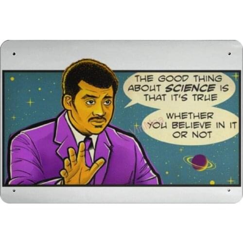 The Good Thing About Science is That True Novelty Parking Retro Metal Tin Sign Plaque Poster Wall Decor Art Shabby Chic Gift