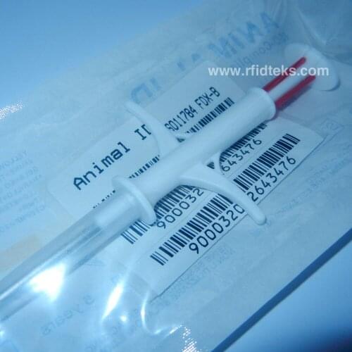 Animals Implantable Microchip 134.2KHz ISO11784 / 11785 FDX-B 2.12X12MM Animal Glass RFID Tag Read and Write EM4305 Chip