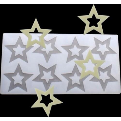 Five-pointed Star Shape Cake Decorating Tools 3D Chocolate Silicone Mould Muffin Pan Baking Stencil Fondant Cake Plugin Molds