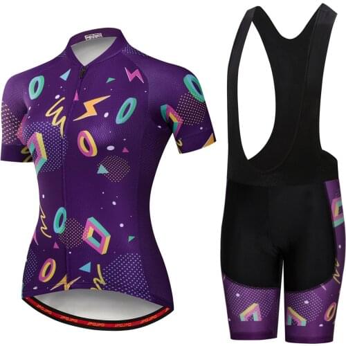 JPOJPO Women Summer Short Sleeve quick dry Cycling Jersey Set MTB bicycle Jersey Sets Ropa Ciclismo Women bike Clothes