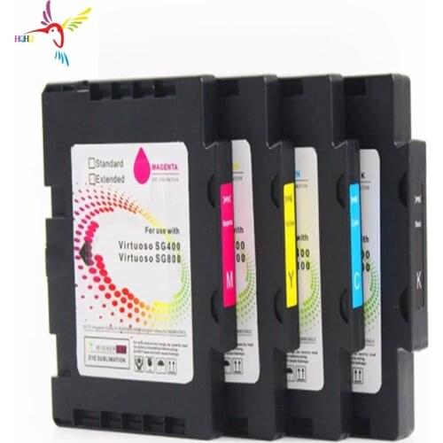 High Quality 4pcs/Set Compatible Ink Cartridge with Sublimation Ink For SAWGRASS SG400 SG800 Printer