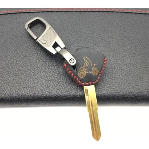 Leather Key Case for Suzuki drz ltz GSX GSXR 400/600/750/1000/1300 BANDIT HUYABUSA Motorcycle Key cover Moto